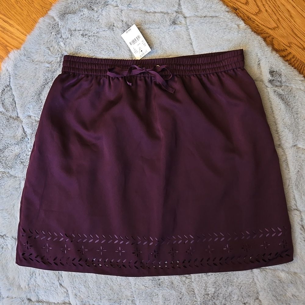 J Crew Factory Purple Mini Skirt, Women's Size 4, New With Tags